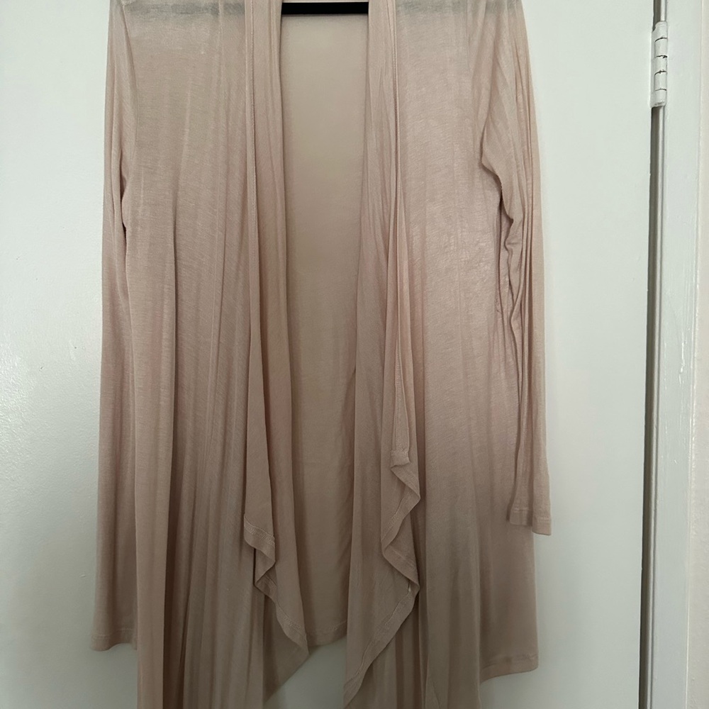 Forever 21 Cream Cardigan Sweater with Waterfall Front
